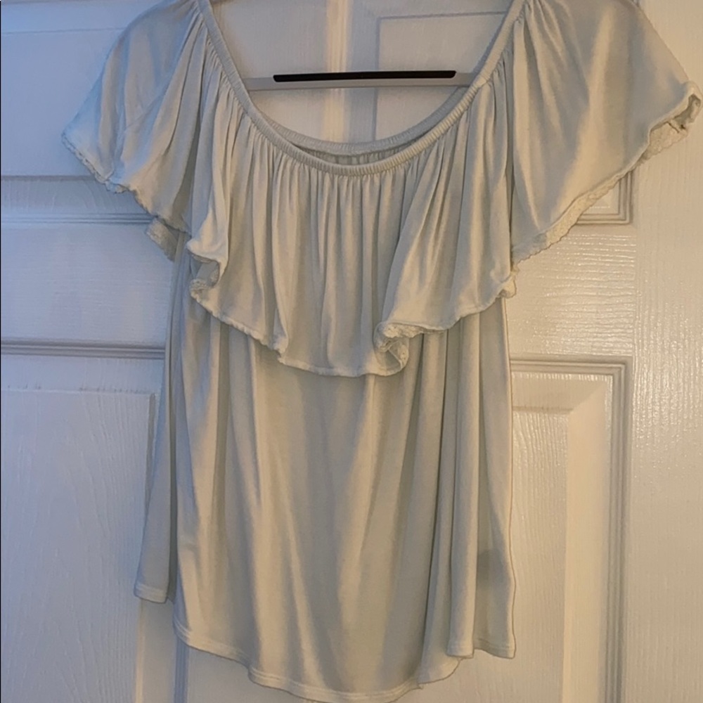 AE White Off the Shoulder Top